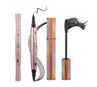 (As show, One size) 2 in 1 mascara with liquid eyeliner, Waterproof 4D Silk Fiber Mascara, Lashes Thick Lengthening Eyelashes Extension ,Lon