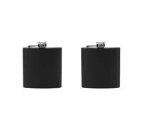 (As show, One size) 2 Pack Hip Flask For Liquor, 8 Oz Stainless Steel Leakproof Leather Cover Pocket Flask
