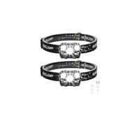 (As show, One size) 2 Pack LED Headlight Torch with 4 Modes and Motion Sensor, Waterproof Headlight for Camping, Hiking, Running, Outdoor 3 light sources