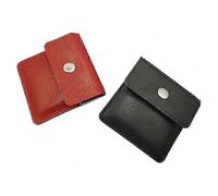(As show, One size) 2 Pack Red & Black Leather Ashtray Pocket Pouch - Compact Odour Free and Fire Resistant Portable and Discrete Ashtray