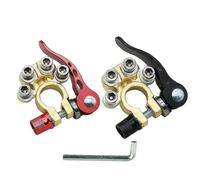 (As show, One size) 2 Pcs Battery Terminal Connector, 4 Way Quick Release Automotive Battery Terminals for SAE/JIS Type A Terminal Blocks Boats, Cars, Trucks (Gold)