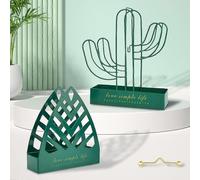 (As show, One size) 2 PCS(Green) Metal Mosquito Coil Holder Creative Mosquito Repellent Spiral Burner Incense Holder Spiral Mosquito Repellent Holder Cactus Leaves for Ho