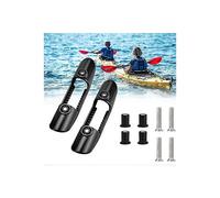 (As show, One size) 2 PCS Kayak Paddle Holder Plastic Kayak Paddle Clips Durable Kayak Paddle Holder Black Paddle Holder with Screws Universal Kayak Paddle Accessories