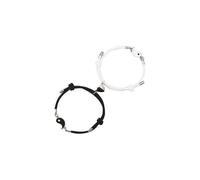 (As show, One size) 2 Pcs Matching Tai Chi Yin Yang Adjustable Woven Cord, 100 Languages I Love You