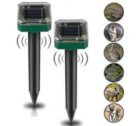 (As show, One size) 2 Pcs Mole Repellent - Outdoor Solar Mole Repeller For Garden