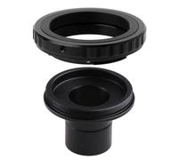 (As show, One size) 2 Pcs/set Metal Bayonet Mount Lens Adapter Metal Alloy DSLR Camera Adapter Lightweight Cameras to Microscope & Telescope Black