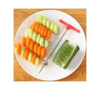 (As show, One size) 2 pcs Vegetable Spiral Knife Carving Tool Carrot Cucumber Manual Spiral Slicer Screw Cutter Spiralizer, Fruit Corer And Veggie Spiralizer for Coring A