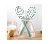 (As show, One size) 2-Piece Silicone Whisk Set Batteur oeufs manuel en silicone batteur oeufs en acier inoxydable menthe vert cuisson batteur oeufs fouet crme