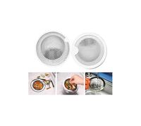 (As show, One size) 2 piece stainless steel drain strainer set, stainless steel strainer channel filter sink filter vegetable basin filter slipping through the net sink b