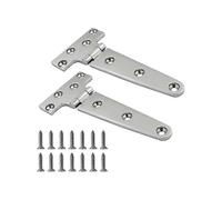 (As show, One size) 2 Pieces Heavy Duty T Hinge 6Inch x 3Inch Casting Hinge 316 Stainless Steel for Boat& AUTO