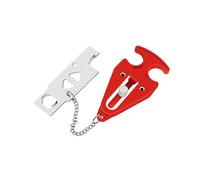 (As show, One size) 2 Pieces Portable Door Lock Home Security, Upgraded Sturdy Multi-Sized Travel Lock for Extra Security and Privacy, Solid Heavy Duty Lock - Red