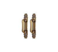 (As show, One size) 2 pieces/set of antique barn door handles (brass, hole spacing 104mm), European style door handles, antique cabinet handles, cabinet hardware accessor