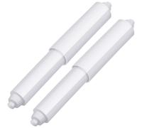 (As show, One size) 2 Pieces Toilet Paper Holder Roller Replacement Plastic Spring Loaded (White)
