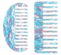 (As show, One size) 2 Pieces Wide Tooth Comb Set, Large Detangling Comb Without Handle Anti-Static Shower Detangling Comb Hair Salon Comb for Straight Hair Curly Hair