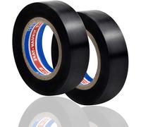 (As show, One size) 2 Rolls Insulating Tape, Electrical Tape, High Temperature Resistance PVC Tape, Gaffer Adhesive Tape, 16mm 6m (Black)