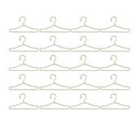 (As show, One size) 20 Pcs Metal Doll Clothes Hangers Durable Clothes Hanger Mini Doll Clothes Rack