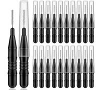 (As show, One size) 20 Pcs Micro Eyebrow Brush, Eyebrow Spoolie Brush Spoolies, Black