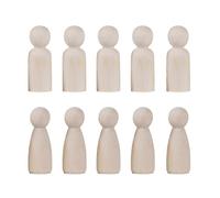 (As show, One size) 20 Pcs Small Unfinished Wooden Man Doll Children Graffiti Puppet Toys (35mm Boy + 35mm Girl, 10 Pcs Each)
