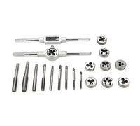 (As show, One size) 20 PCS Tapping Tool, Taps and Dies, Thread Screw Extractors, M3-M12 Steel, with Storage Case