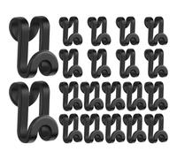(As show, One size) 20 Pieces Black Hanger Hooks Connecting Hooks for Hangers Mini Cascading Hangers for Cascading Hangers Hooks