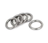 (As show, One size) 20mm x 3mm Stainless Steel Webbing Strapping Welded O Rings 5 Pcs
