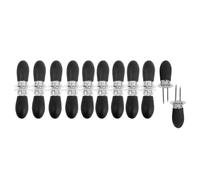 (As show, One size) 20Pcs/10 Pairs Corn Holders Portable Fruit Holder Barbecue Supplies Stainless Steel Corn on the Cob
