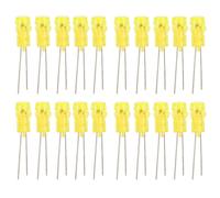 (As show, One size) 20pcs 3mm DIY LED Diode Portable Light Emitting Diodes compatible with Science Project ExperimentYellow Light