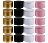 (As show, One size) 20pcs Aluminum Boxes Cream Container Empty Cream Storage Jars Refill Cream Container