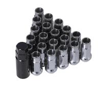 (As show, One size) 20pcs M12x1.25 Metal Wheel Lug Nuts Universal Car Accessories Replacement for Mitsubishi Silver