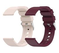 (As show, One size) 22mm Smartwatch Strap- 2pcs Silicone Quick Release Straps, Replacement Band for Samsung Galaxy Watch/Huawei Watch/Garmin/Fossil/Amazifit, for Women Me