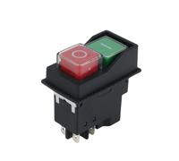 (As show, One size) 250V 16A Waterproof Magnetic on Off Switch KLD28 4 Pin Start Stop Magnetic on Off Switch for Workshop Machines