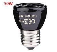 (As show, One size) 25W50W75W100W E27 FarInfrared Ceramic Pet Heating Lamp Tortoise Spider Reptiles Box Heater Warmer Heat Bulb Brooder