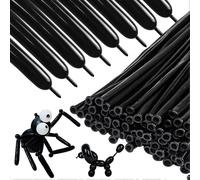 (As show, One size) 260q Balloons, Thickening Latex Twisting Modelling Long Magic Balloons for Animal Model,Weddings, Birthdays, Party Decorations Pack of 100 (Black) - -