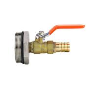 (As show, One size) 2Inch Drum Faucet External Thread Adapter Brass Barrel Straight-Type Faucet 20mm Outlet for 55 Gall