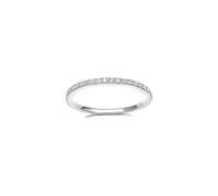 (As show, One size) 2mm 925 Sterling Silver Wedding Band Cubic Zirconia Half Eternity Stackable Engagement Ring Size 3-13