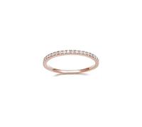 (As show, One size) 2mm 925 Sterling Silver Wedding Band Cubic Zirconia Half Eternity Stackable Engagement Ring Size 3-13