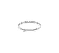(As show, One size) 2mm 925 Sterling Silver Wedding Band Cubic Zirconia Half Eternity Stackable Engagement Ring Size 3-13