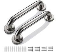 (As show, One size) 2pcs 30cm Bathroom Grab Bar Wall Mounted Shower Safety Bars Bathtub Handle Stainless Steel Towel Rack for Children Pregnant Woman Disabled Elderly