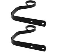 (As show, One size) 2pcs Balcony Planter Hanger Metal Hanging Planter Bracket Flower Basket Holder Bracket Planter Hanger Hook