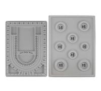 (As show, One size) 2Pcs Bead Board Design Boards for Creating Bracelets Necklaces Bead Jewelry