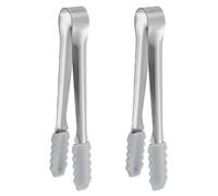 (As show, One size) 2pcs Convenient Ice Cube Tong Sturdy Stainless Steel Sugar Cube Tong Cookie Picking Tong