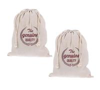 (As show, One size) 2pcs Drawstring Bread Bags Reusable Linen Bread Bags Bread Storage Pouches