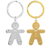 (As show, One size) 2pcs Gingerbread Man Keyrings Backpack Pendants Christmas Bag Charms Decorative Keychains