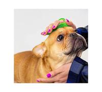 (As show, One size) 2pcs Green Dog Grooming Brush - Pet Bath Brush - Bath Brush with Adjustable Strap - Rubber Handle for Long and Short Haired Dogs and Cats