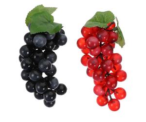 (As show, One size) 2Pcs Imitation Fruit Models Grapes Shooting Props Early Educational Plaything