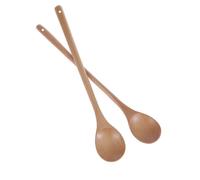 (As show, One size) 2pcs Long Handle Wooden Stirring Spoons Jam Spoon Kitchen Cooking Utensils