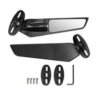(As show, One size) 2PCS Modified Motorcycle Rearview Mirrors Wind Wing Adjustable Rotating Side Mirrors For Honda Yamaha Ninja 250 300 400
