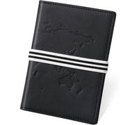 (As show, One size) 2pcs Passport Wallet, Genuine Leather RFID Blocking Travel Passport Holder, Wallet Case for 2 Passports, ID Card, Flight Tickets for Women & Men