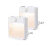 (As show, One size) 2pcs Plug-In Night Light with Motion Sensor, AUTO/ON/OFF, Child Night Light 4000K Natural White, Adhesive Closet Lamp for Hallway, Stairs, Kitchen, Cl