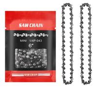 (As show, One size) 2pcs Replacement Chains for 6 Inch Mini Electric Chainsaw, Chainsaw Chain 37 Drive Links, 1/4" Pitch, Effective Cutting 15cm